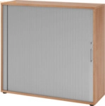 mcbuero.de Rollladenschrank 3OH BxTxH 120x40x110cm Griff BS Nussbaum/S