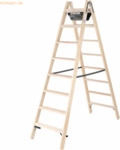 Munk Stehleiter Holz 33816 beidseitig 2x8 Stufen