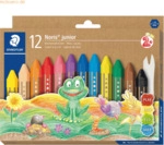 6 x Staedtler Wachsmalkreide Noris junior 224 sechskant VE=12 Farben