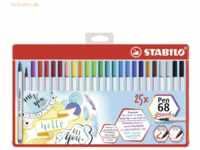 Stabilo Premium-Filzstift mit Pinselspitze Pen 68 brush Etui VE=25 Stü