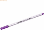 10 x Stabilo Premium-Filzstift mit Pinselspitze Pen 68 brush lila