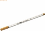 10 x Stabilo Premium-Filzstift mit Pinselspitze Pen 68 brush ocker dun