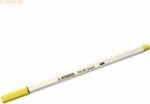 10 x Stabilo Premium-Filzstift mit Pinselspitze Pen 68 brush gelb