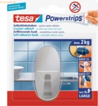 6 x Tesa Klebehaken Powerstrips L Edelstahl Oval