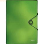 5 x Leitz F&auml;chermappe Solid A4 PP mit 6 F&auml;chern hellgr&uuml;n