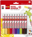 Marabu Stoffmalstift Kids Set - 10 St&uuml;ck sortiert.