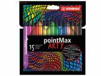 6 x Stabilo Filzschreiber pointMax Etui Arty VE=15 Farben