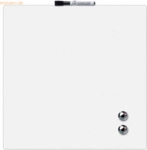 Nobo Tafelquadrat Stahl magnetisch 360x360mm wei&szlig;