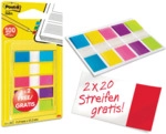 Post-it Index Mini Promotion - 11,9 x 43,2 mm sortiert 3x 20 Streifen