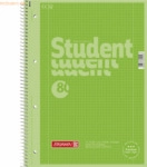 5 x Brunnen Kollegblock Student Colour Code A4 90g/qm 80 Blatt kiwi Li