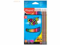 12 x Maped Buntstifte Color'Peps VE=12 Stück + 3 Bleistifte Blistersch