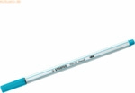 10 x Stabilo Premium-Filzstift Pinselspitze Pen 68 brush hellblau