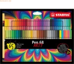 5 x Stabilo Filzstift Pen 68 Arty sortiert VE=65 Stifte