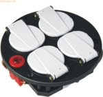 Brennenstuhl Steckdoseneinsatz-Montageplatte IP20 4-fach 230V/16A schw