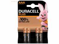 Duracell Batterie Plus AAA Micro 4 Stück