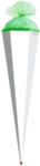 ROTH Bastel-Schult&uuml;te wei&szlig;/gr&uuml;n - eckig 85 cm