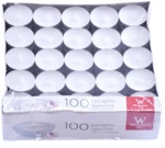 Wiedemann Teelicht - wei&szlig; 100 St&uuml;ck Metallh&uuml;lle.