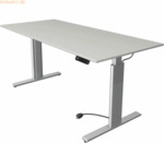 Kerkmann Sitz-/Stehtisch Move 3 BxTxH 180x80x72-120cm silber/lichtgrau