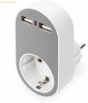Assmann DIGITUS Universal Steckdosenadapter mit 2 x USB-A