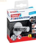 4 x Tesa Klebehaken Powerbutton Universal L Tragf&auml;higkeit 8kg rund chr