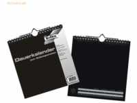 Folia Bastel-Dauerkalender 23x24cm 13 Seiten schwarz/silber