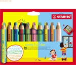 5 x Stabilo Farbstift woody 3 in 1 duo EO882/10-2 sortiert 10 St&uuml;ck +S