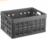 6 x Helit Klappbox 'the flap line' 32 Liter grau
