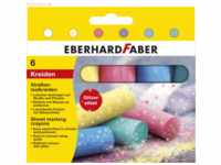 6 x Eberhard Faber Glitzer-Straßenmalkreide 10,1cm VE=6 Stück farbig s