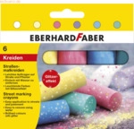 Eberhard Faber Glitzer-Stra&szlig;enmalkreide 10,1cm VE=6 St&uuml;ck farbig sorti