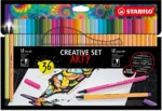 6 x Stabilo Fasermaler/Tintenschreiber Pen poin Kartonetui 36 St&uuml;ck/18