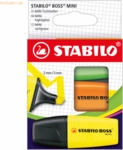 10 x Stabilo Textmarker Boss Mini Leuchtfarben sortiert Etui VE=3 St&uuml;c