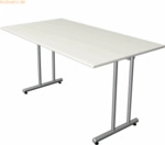 Kerkmann Schreibtisch SmartOffice C-Fu&szlig;-Gestell 140x70x75cm wei&szlig;