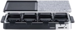Lenco MELISSA Raclette Grill/Steinplatte f&uuml;r 8 Pers., schwarz