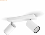 Signify Philips myLiving Spot Kosipo 2flg. 2x55W Wei&szlig; exkl. LM