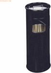 Durable Papierkorb Metall mit Ascher rund 17+2l schwarz