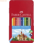 Faber Castell Buntstift hexagonal sortiert VE=12 St&uuml;ck Metalletui