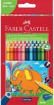 FABER-CASTELL Buntstift Jumbo Dreikantform - 24 Farben sortiert Karton