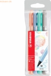 5 x Stabilo Filzschreiber pointMax 0,8 mm Etui VE=4 Pastellfarben