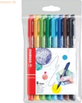 Stabilo Filzschreiber pointMax 0,8 mm sortiert Etui VE=8 Farben