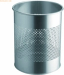 Durable Papierkorb Metall rund 15l metallic silber