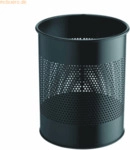 Durable Papierkorb Metall rund 15l schwarz