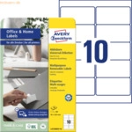 Avery Zweckform Etiketten abl&ouml;sbar Home Office A4 96x50,8mm VE=100 Eti