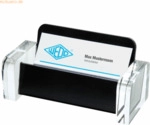 Wedo Visitenkartenhalter Exclusiv Acryl glasklar schwarz