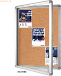 Franken Schaukasten Eco 98x70,4x4,5cm silber mit Pintafel f&uuml;r Au&szlig;enber