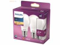 Signify Philips LED classic Lampe 40W E27 Warmweiß 470lm matt 2erPack