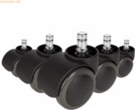 HJH Stuhlrolle ROLO No-Noise 619026 Hartboden 11x50mm 5 St&uuml;ck