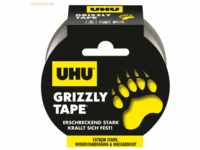 6 x Uhu Fixierband Grizzly Tape PE 49mmx10m silber