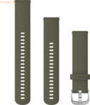 Garmin Garmin Ersatzarmband 20mm Silikon Moosgr&uuml;n/Silber Schnalle