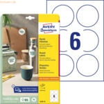 Avery Zweckform Etiketten rund A4 80mm 10 Bogen/60 Etiketten wei&szlig;