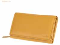 Mika Damengeldbörse Leder ca 15x 10,5x4,5cm gelb